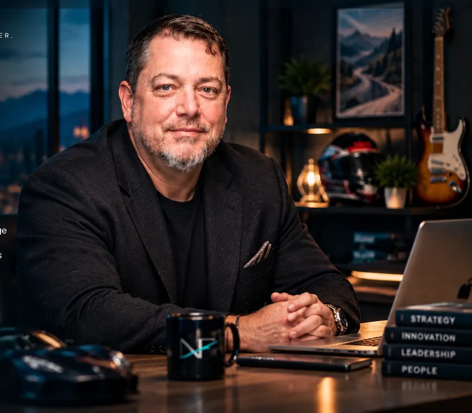 Noah Fitzgerald at his desk
